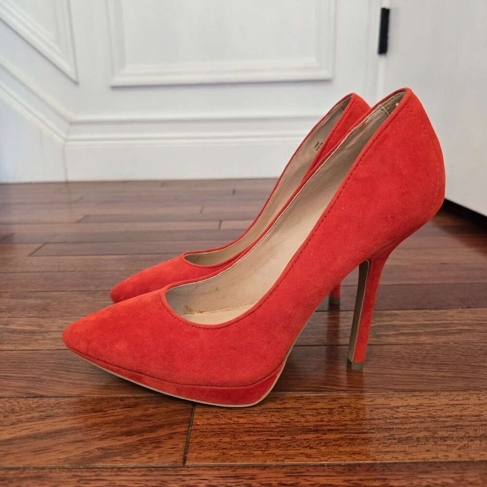 Spiegel - Orange Suede Heels - Size 7M